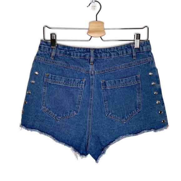 NWT Honey Punch High Waisted Denim Cut Off Shorts - Picture 4 of 10